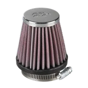 Części motocyklowe - Filtr powietrza Okrągły Stożkowy Chrom K&N Universal - miniaturka - grafika 1