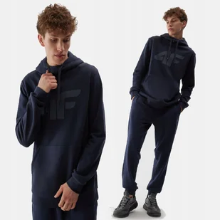 4F BLUZA MĘSKA DRESOWA SPORTOWA Z KAPTUREM BASIC - Bluzy męskie - miniaturka - grafika 1