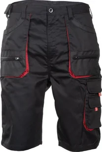 Cerva Krótkie Spodnie Robocze Spodenki Ff Carl Be-01-009 Czarny-Czerwon - Odzież robocza - miniaturka - grafika 1