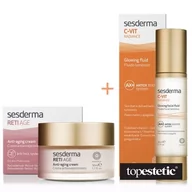 Zestawy kosmetyków damskich - Sesderma Reti Age Cream Anti Aging + C-VIT Radiance ZESTAW Krem przeciwzmarszczkowy 50 ml + Krem rozświetlający 50 ml - miniaturka - grafika 1