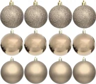 Bombki - Koopman BOMBKA DEKORACYJNA PLASTIKOWA BEZPIECZNA 12SZT ŚR 60MM CHAMPAGNE - miniaturka - grafika 1
