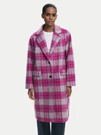 Płaszcze damskie - Desigual Płaszcz wełniany Pinkcheck 25WWEW15 Różowy Regular Fit - miniaturka - grafika 1