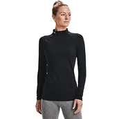 Koszulki i topy damskie - Under Armour Damska koszulka polo Ua Authentics Mockneck dla kobiet, termiczna koszulka do biegania z długim rękawem z technologią Anti-Odour - miniaturka - grafika 1