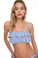 Biustonosze - Trendyol Women's szczegółowy biustonosz typu bandeau, niebieski, 42 - miniaturka - grafika 1