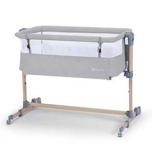 KinderKraft Łóżeczko dostawne NESTE AIR grey light melange full wood KKLNEAIRGRY00W - Łóżeczka i kojce - miniaturka - grafika 1