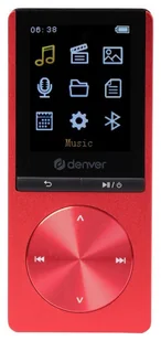 Denver MP-1820 - odtwarzacz MP4 z Bluetooth, czerwony - Odtwarzacze MP3 - miniaturka - grafika 1