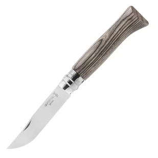 Nóż składany Opinel No.8 Laminated Inox - Grey Natural - Noże - miniaturka - grafika 1