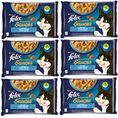 Mokra karma dla kotów - FELIX Sensations Sauces Karma dla kotów rybne smaki w sosie 12x(4x85g) - miniaturka - grafika 1