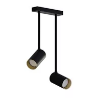 Lampy sufitowe - Nowodvorski Lampa 2 punktowa natynkowa MONO LONG II 10W GU10 czarny złoty 7675 - miniaturka - grafika 1