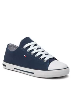 Tommy Hilfiger Trampki Low Cut Lace-Up Sneaker T3X4-32207-0890 S Granatowy - Buty dla chłopców - miniaturka - grafika 1