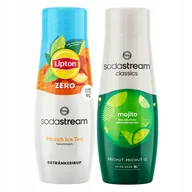Syropy i koncentraty owocowe - 2x Syrop SodaStream Lipton Ice Tea Peach Zero Bez Cukru + Mojito Mohito - miniaturka - grafika 1