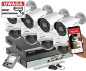 Zestawy do monitoringu - Zestaw monitoringu posesji 8 kamer HIKVISION DS-2CD2043G2-I/DS-2CD2143G2-I Pełna Analityka Acusense 4Mpx + Switch PoE - miniaturka - grafika 1