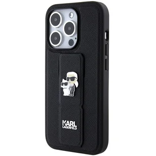 Etui Karl Lagerfeld KLHCP14XGSAKCPK Apple iPhone 14 Pro Max hardcase Gripstand Saffiano Karl&Choupette Pins czarny/black - Etui i futerały do telefonów - miniaturka - grafika 3