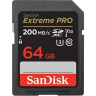 Karty pamięci - SANDISK EXTREME PRO SDXC 64GB 200/90 MB/s A2 - miniaturka - grafika 1