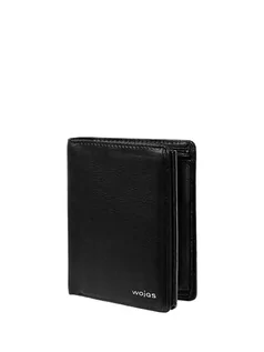 Portfele - Wojas Skórzany portfel w kolorze czarnym - (S)11 x (W)13 x (G)2 cm - grafika 1