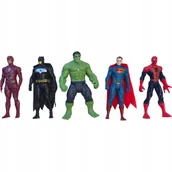 Figurki dla dzieci - FIGURKI AVENGERS DUŻY ZESTAW 5w1 FIGURKA SPIDERMAN BATMAN HULK SUPERMAN - miniaturka - grafika 1