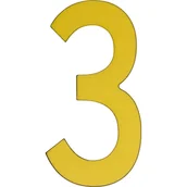 Numery na dom - Metro Cyfra złota szczotkowana 3 50 mm - miniaturka - grafika 1