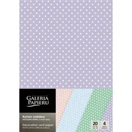 Papier do drukarek - Karton ozdobny pastelowe Kropki mix 200g (20) - miniaturka - grafika 1