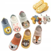 Skarpetki dla dzieci - SKARPETKI DZIECIĘCE ANTYPOŚLIZGOWE ROZM 1-3 LATA KOLOROWE UROCZE DLA DZIECI - miniaturka - grafika 1