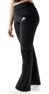 Spodnie sportowe damskie - Damskie Spodnie Nike Air Sportswear Welur Dzwony DD5451-010 r. M - miniaturka - grafika 1