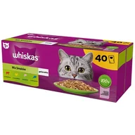 Mokra karma dla kotów - Whiskas Smaki Rybne i Tradycyjne 40 x 100g - miniaturka - grafika 1