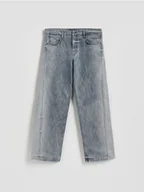 Spodnie męskie - Reserved - Jeansy baggy z efektem sprania - jasnoszary - miniaturka - grafika 1