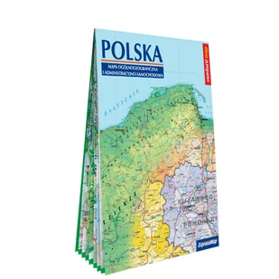 Polska Mapa ogólnogeograficzna i administracyjno-samochodowa laminowana mapa XXL 1:1 000 000 - Przewodniki - miniaturka - grafika 1