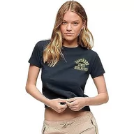 Koszulki i topy damskie - Superdry Koszulka damska, Blueberry Navy, 40 - miniaturka - grafika 1