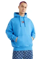 Bluzy męskie - Tommy Hilfiger Bluza Męska Tjm Tommy Badge Hoodie Niebieska Dm0Dm10904 C4H L - miniaturka - grafika 1