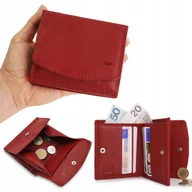 Portfele - PORTFEL Damski Skórzany Mały, Czerwony z RFID, MINI Ideał Pako Jeans - miniaturka - grafika 1