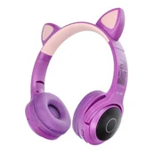Słuchawki - OEM Cat Ear Model Xy-203 Purpurowe - miniaturka - grafika 1