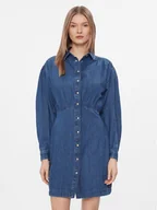 Sukienki - Pepe Jeans Sukienka jeansowa Julie PL953449 Niebieski Slim Fit - miniaturka - grafika 1