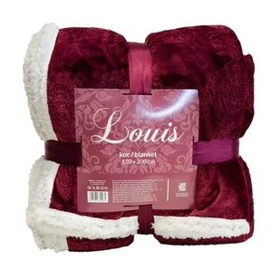 Koc/narzuta LOUIS bordowy - Narzuty - miniaturka - grafika 1