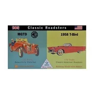 Modele do sklejania - Model plastikowy - Samochody Classic Roadsters - MG-TD / 1958 T-Bird - Glencoe Models (2szt) - miniaturka - grafika 1
