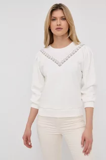 Bluzy damskie - LIU JO bluza damska kolor biały gładka XS;S;M;L;XS - grafika 1