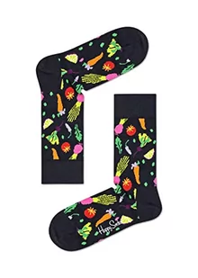 Happy Socks Veggie Sock, kolorowe i zabawne, Skarpety dla kobiet i mężczyzn, Czarny (41-46) - Skarpetki męskie - miniaturka - grafika 1