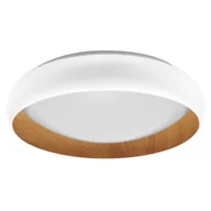 Lampy sufitowe - LEDVANCE ORBIS Livia lampa sufitowa LED z metalowym pierścieniem, biały/drewniany dekor, 24W, 1200lm, 3000K, 430mm, 830 przyjazna ciepła biel, możliwość ściemniania w 3 krokach przez kliknięcie, IP20, śruby/wtyki w zestawie - miniaturka - grafika 1