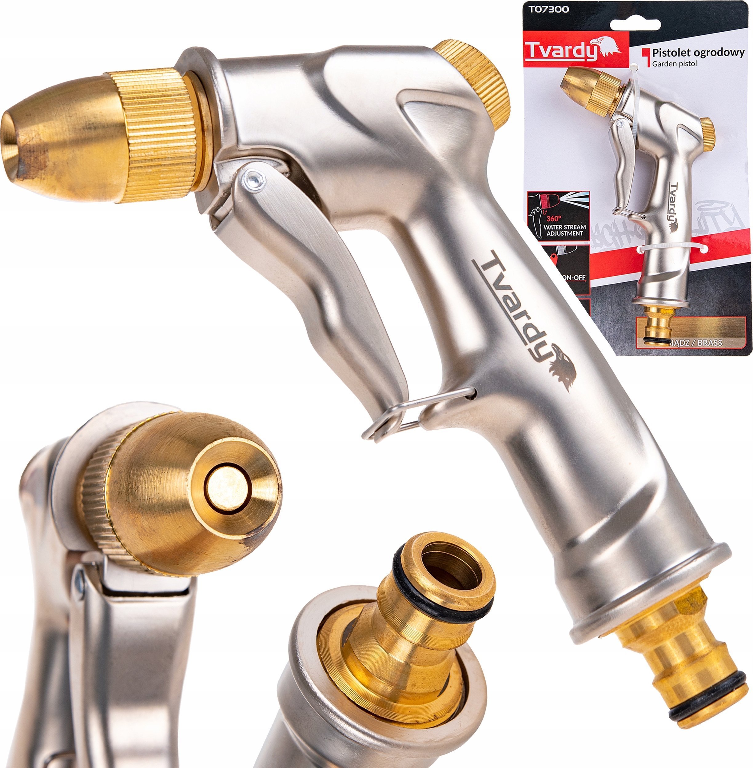 Pistolet ogrodowy regulowany BRASS-LINE 36