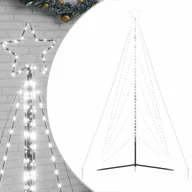 Ozdoby bożonarodzeniowe - vidaXL Lampki choinkowe, 615 zimnych białych LED, 404,5 cm - miniaturka - grafika 1