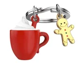 Breloki - O meta[l]morphose METALMORPHOSE - Brelok z gorącą czekoladą i otrębami biszkoptowymi - MTM152-01, Czerwony, złoty, Taille unique - miniaturka - grafika 1