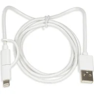 Kontrolery - Kabel Usb 2.0 iBOX IKUML2W1 microUSB+Lightning - miniaturka - grafika 1