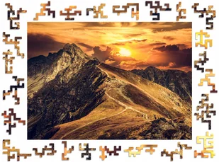 Puzzle Drewniane Premium 3D Fantasy A Dla Dorosłych Górskie Szczyty Adawoo - Idealne Na Prezent Na Święta, Urodziny, Imieniny, Walentynki - Puzzle - miniaturka - grafika 1