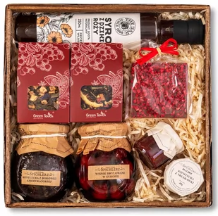 Kosz prezentowy upominek czekolada owoce konfitury herbaty syrop naturalny - Zestawy upominkowe - miniaturka - grafika 1