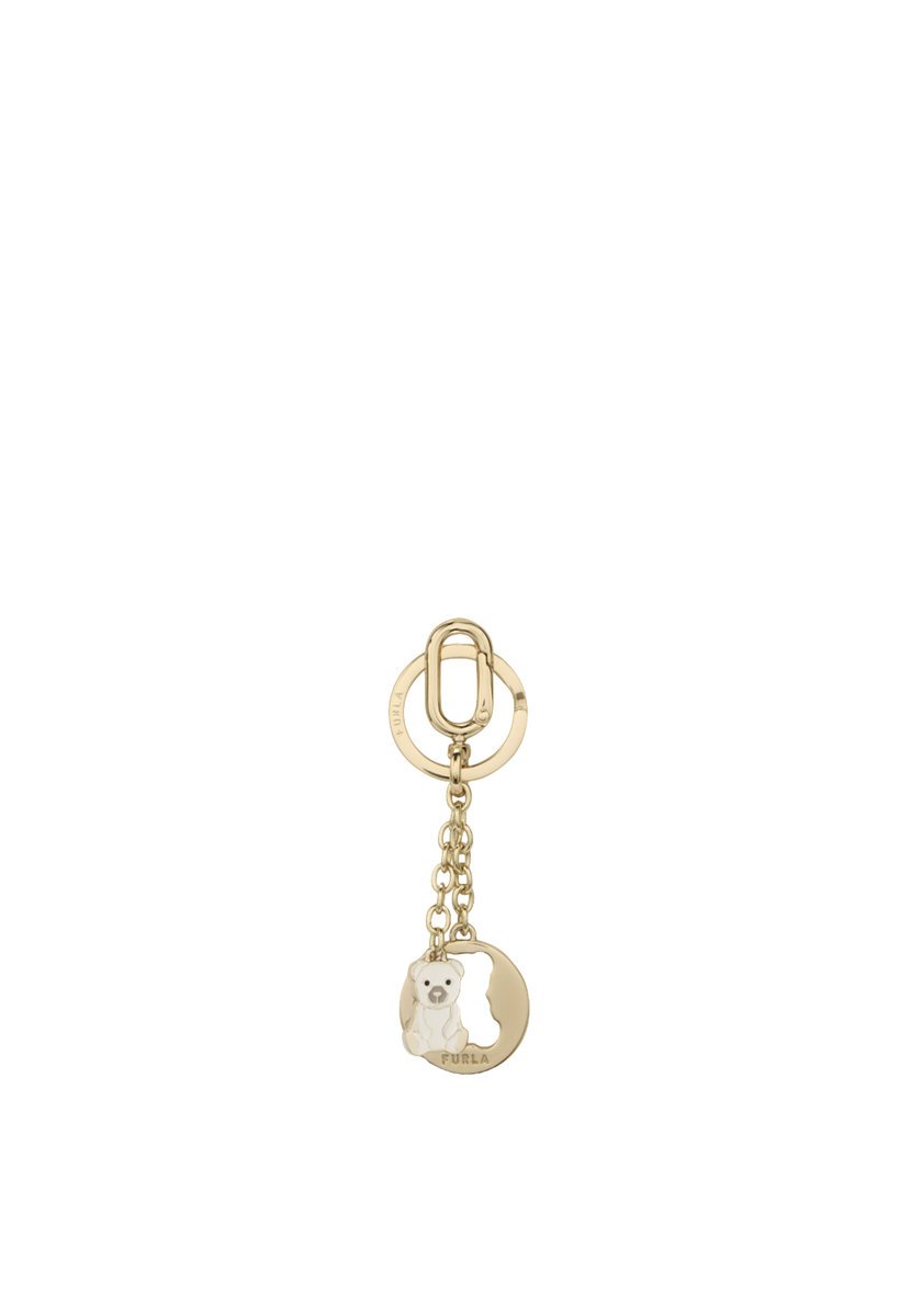 CRYSTAL KEYRING BEAR Donna furla wr00796mes000-1704s Bianco