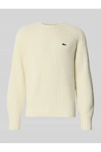 Sweter z dzianiny o kroju regular fit z czystej wełny - Lacoste - Swetry męskie - miniaturka - grafika 1