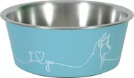 Miski dla psów - ZOLUX Antypoślizgowa miska dla psa LOVE kol. niebieski 400ML - miniaturka - grafika 1