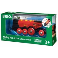 Pociągi dla dzieci - TM Toys Duża czerwona lokomotywa na baterię BRIO - miniaturka - grafika 1