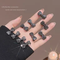 Ozdoby do włosów - TEMU 10 szt. Eleganckie Spinki do Włosów z Pełnym Kryształem dla Pań, Mini Zaczeski Boczne Duckbill Barrettes Letnie Akcesoria - miniaturka - grafika 1