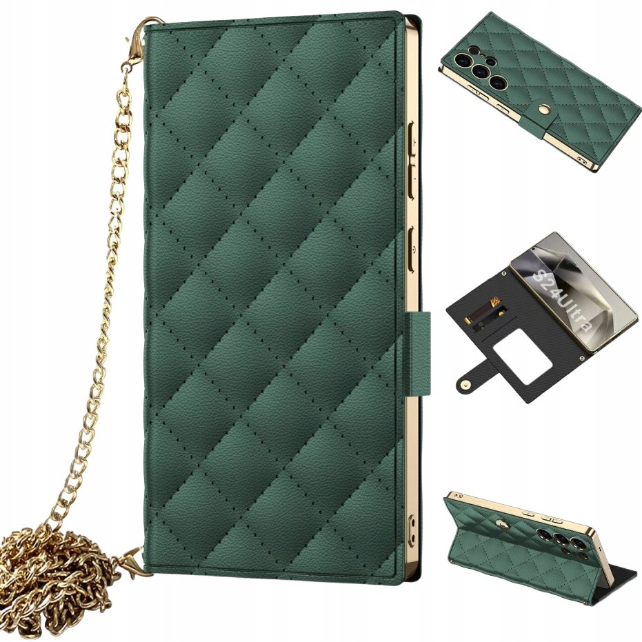 Etui z klapką do Samsung Galaxy S24 Ultra, Gkk Mirror Wallet, portfel case