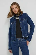Kurtki damskie - Tommy Hilfiger kurtka jeansowa damska kolor granatowy przejściowa - miniaturka - grafika 1